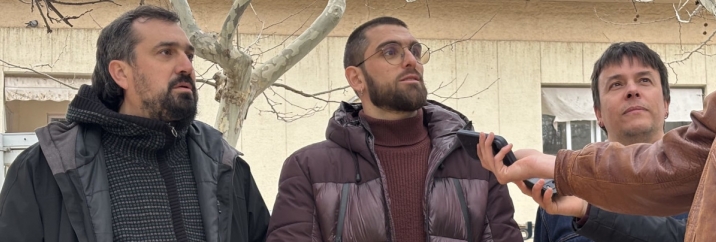 Imatge de Dani Cornellà i Xavier Colomer a l'estació de Figueres